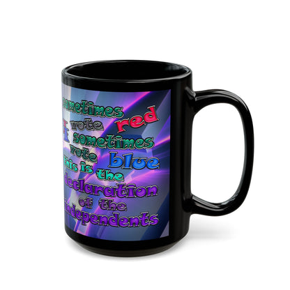 declaration of the independents - Black Mug (grey-pink wave)