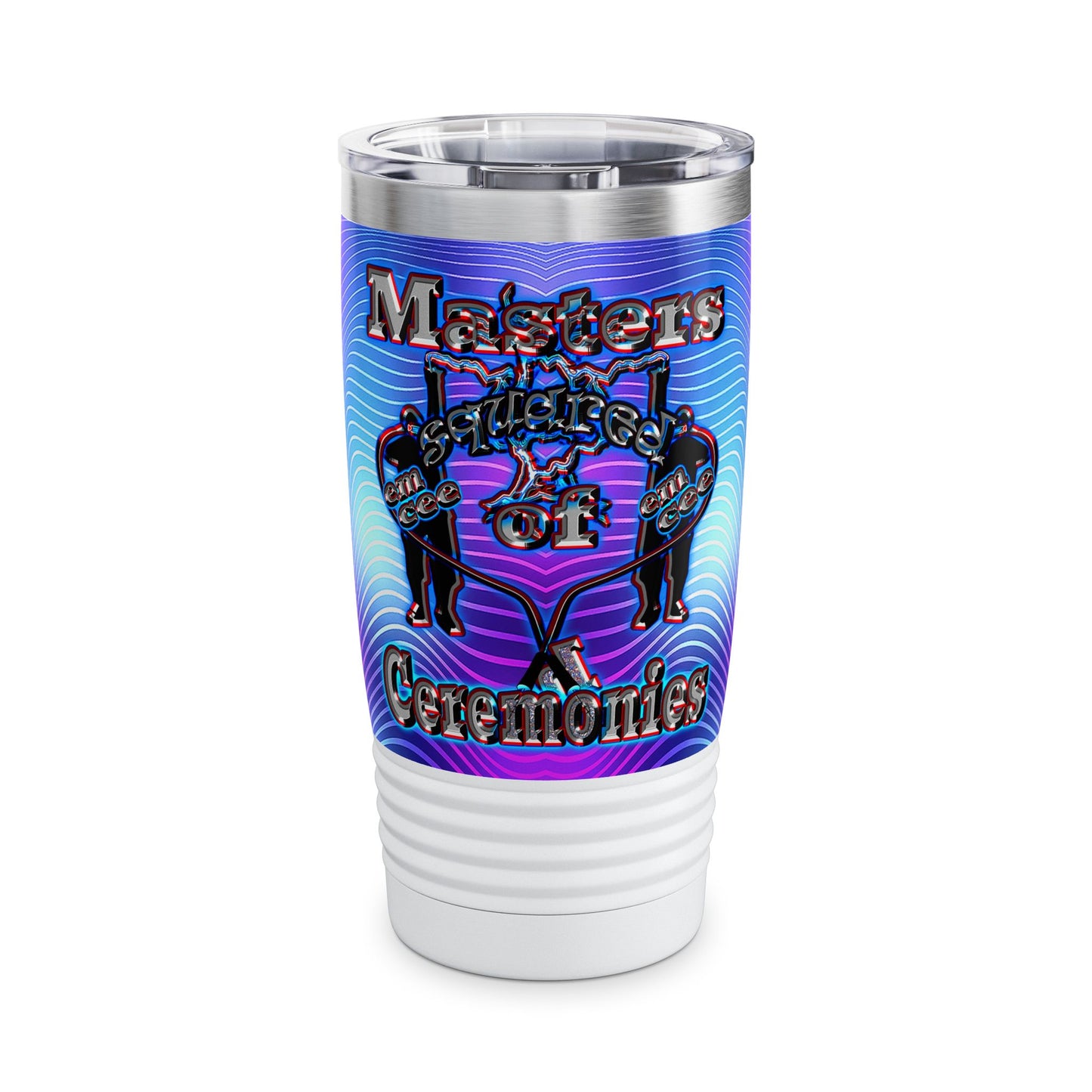 em cee squared - Ringneck Tumbler, 20oz (purple wave)