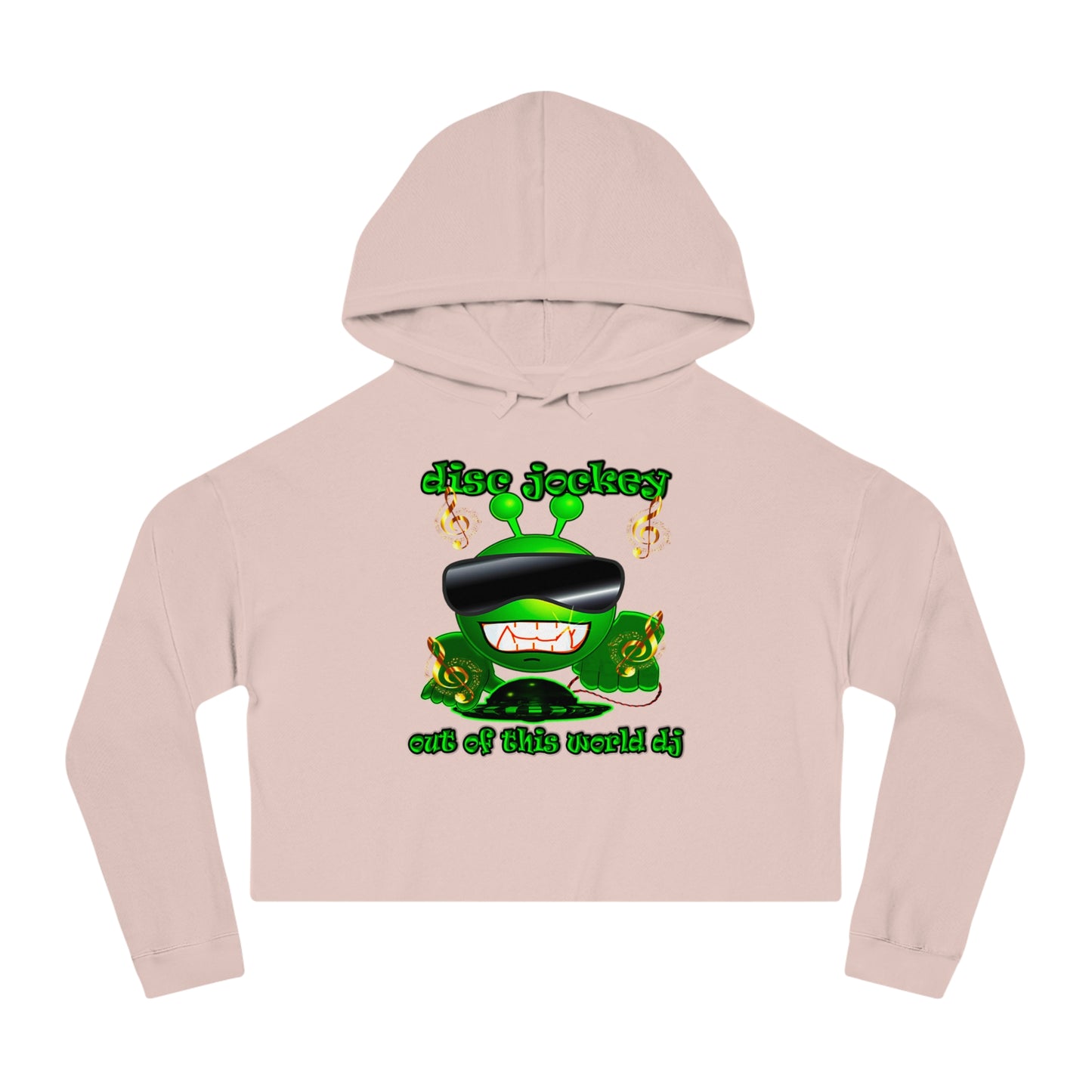 disc jockey - Women’s Cropped Hooded Sweatshirt
