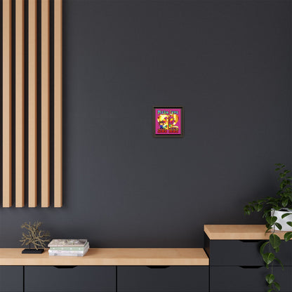 love peace - framed canvas art (pink)