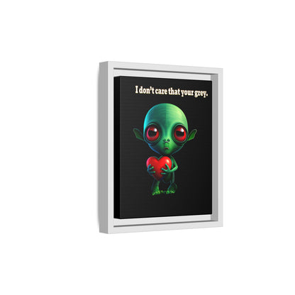 I don't care that your grey - framed canvas art (black)