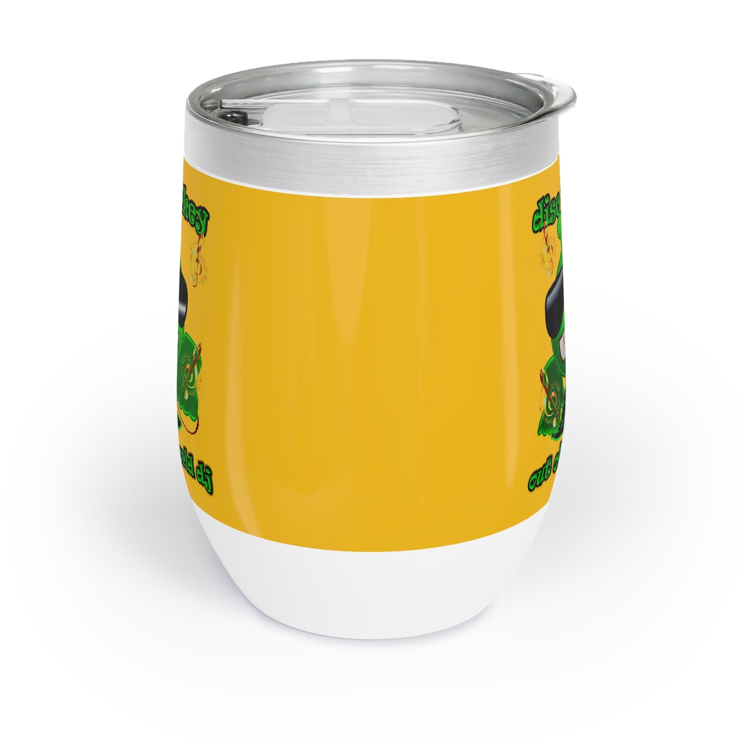 disc jockey - Chill Wine Tumbler (yellow)
