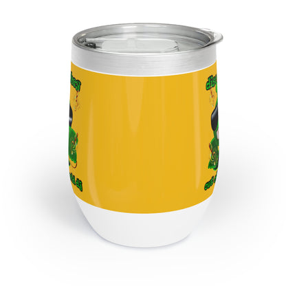 disc jockey - Chill Wine Tumbler (yellow)