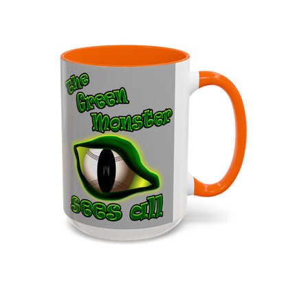 green monster - Accent Mug (light grey)