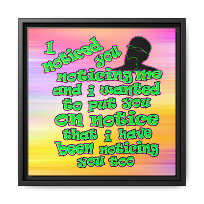 noticed you noticing - framed canvas art (color blur)
