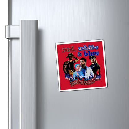 rw&b lives matter - Magnets - (dark red)
