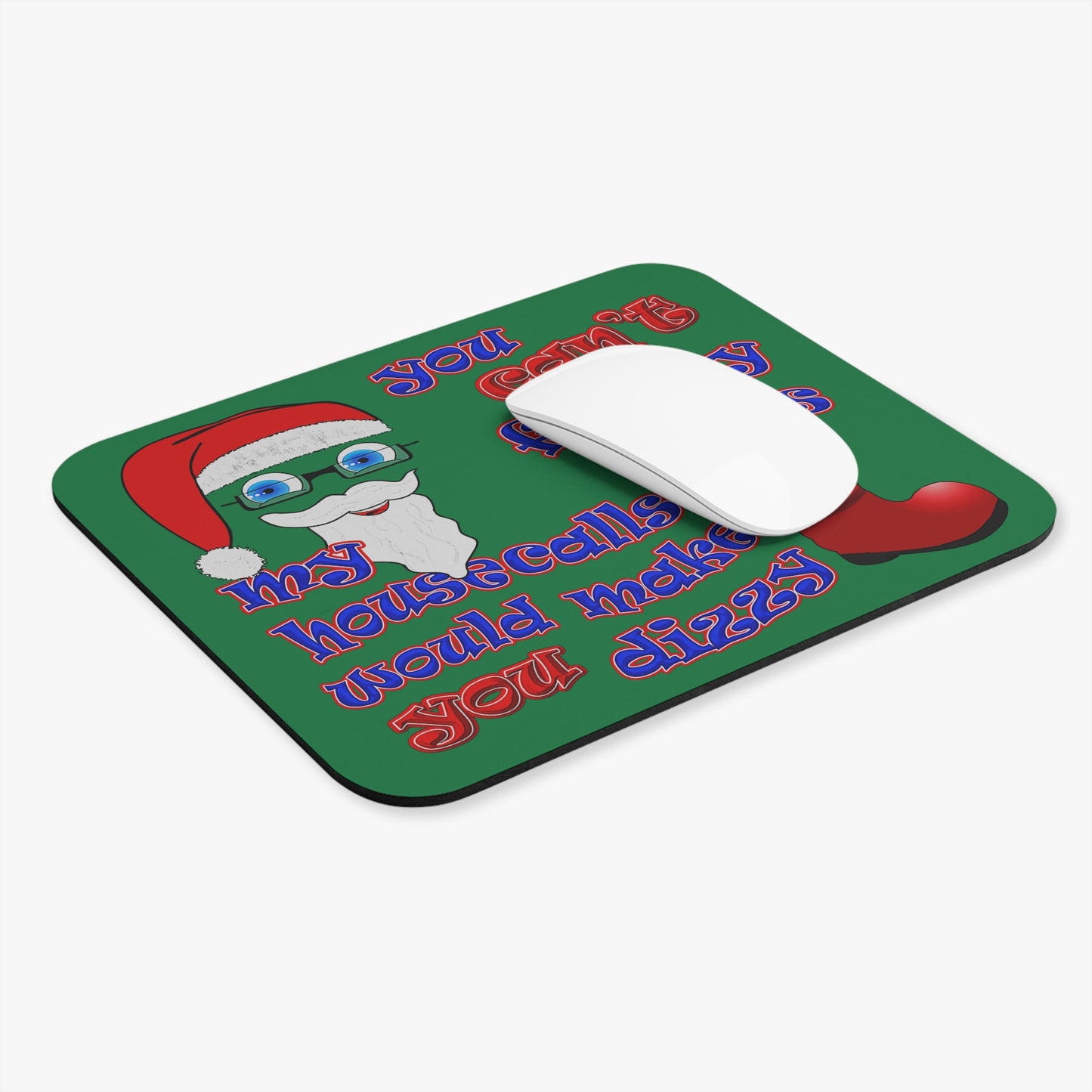 santa's shoes - Mouse Pad (Rectangle) (dark green)