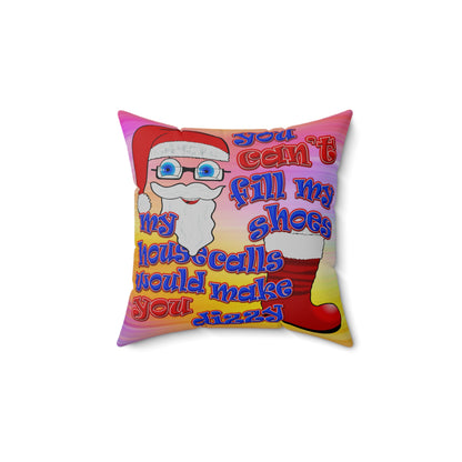 santa's shoes - Spun Polyester Square Pillow - (color blur)