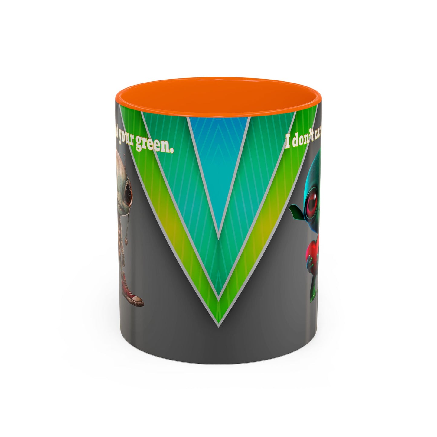 I don't care that your grey - Accent Mug (rainbow split)