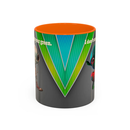 I don't care that your grey - Accent Mug (rainbow split)