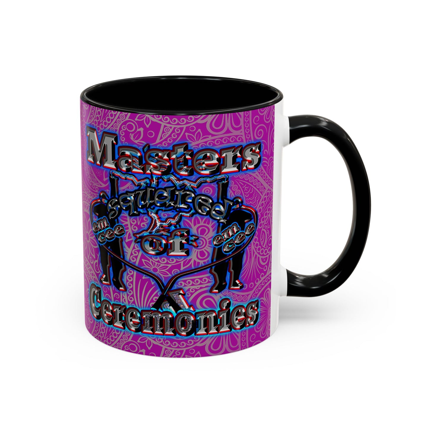 em cee squared - Accent Mug (pink swirl)
