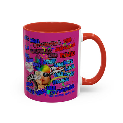 drop the beat - Accent Mug (pink)