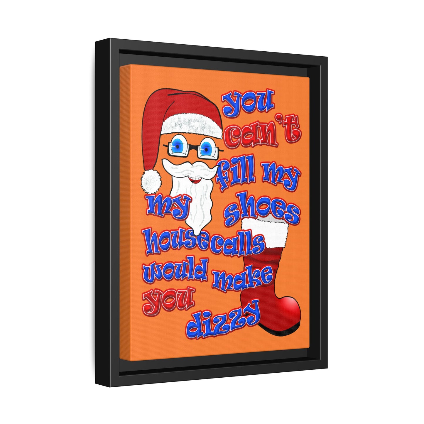 santa's shoes - framed canvas art (crusta)