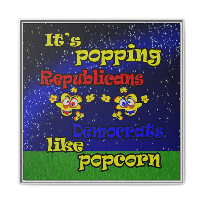 popping like popcorn - framed canvas art ('snoops' background)