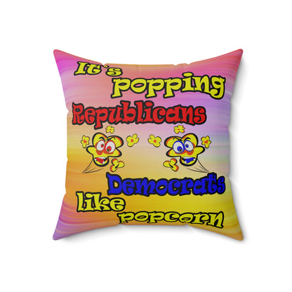 popping like popcorn - Faux Suede Square Pillow - (color blur)