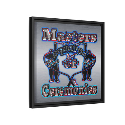 em cee squared - framed canvas art (brushed nickel)