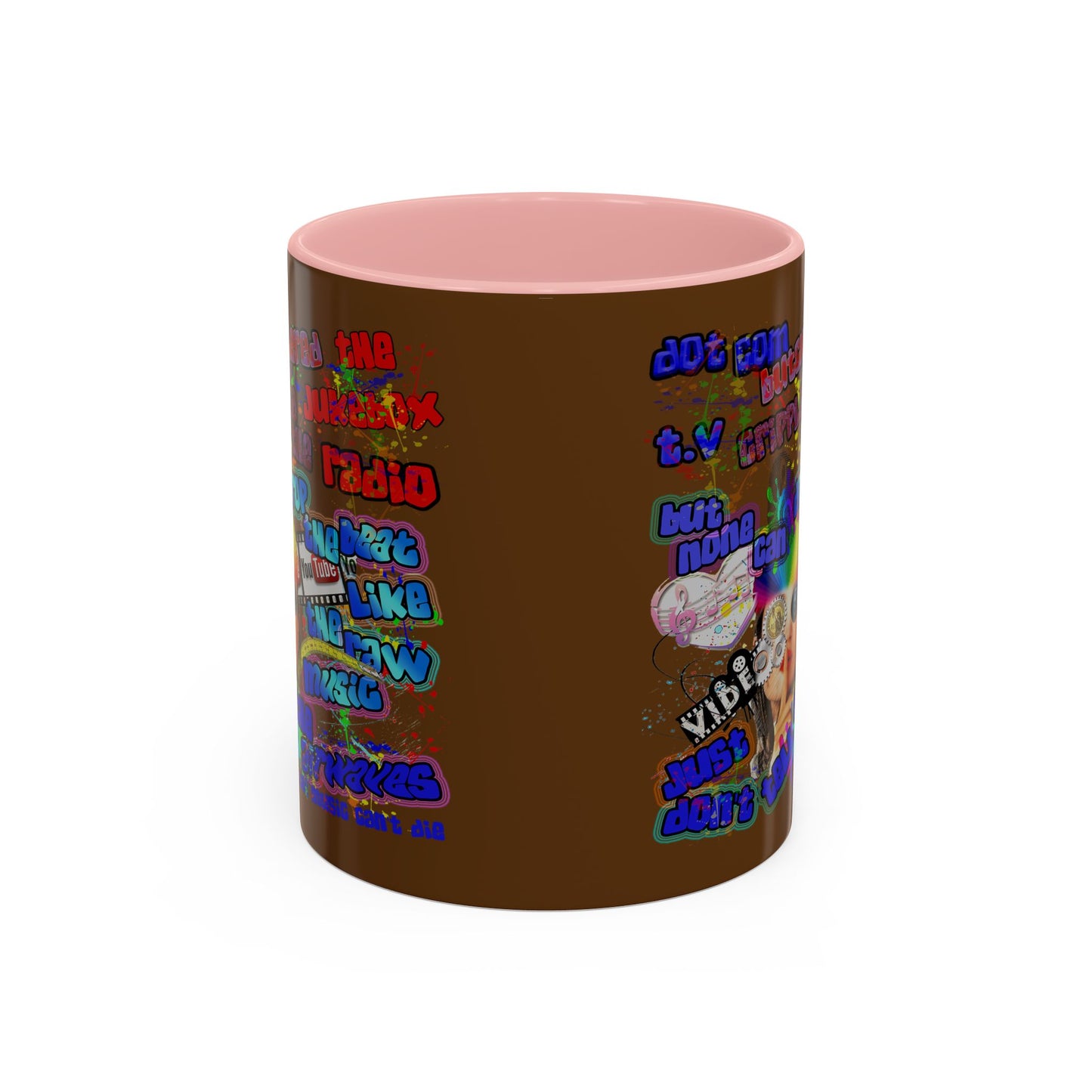 drop the beat - Accent Mug (brown)