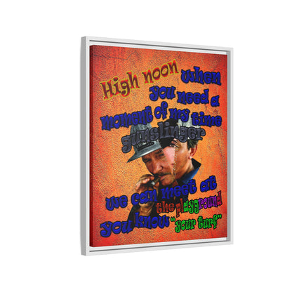 high noon - framed canvas art (burnt orange)