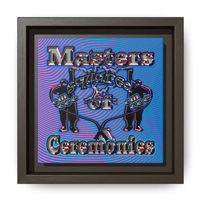 em cee squared - framed canvas art (light blue-purple wave)