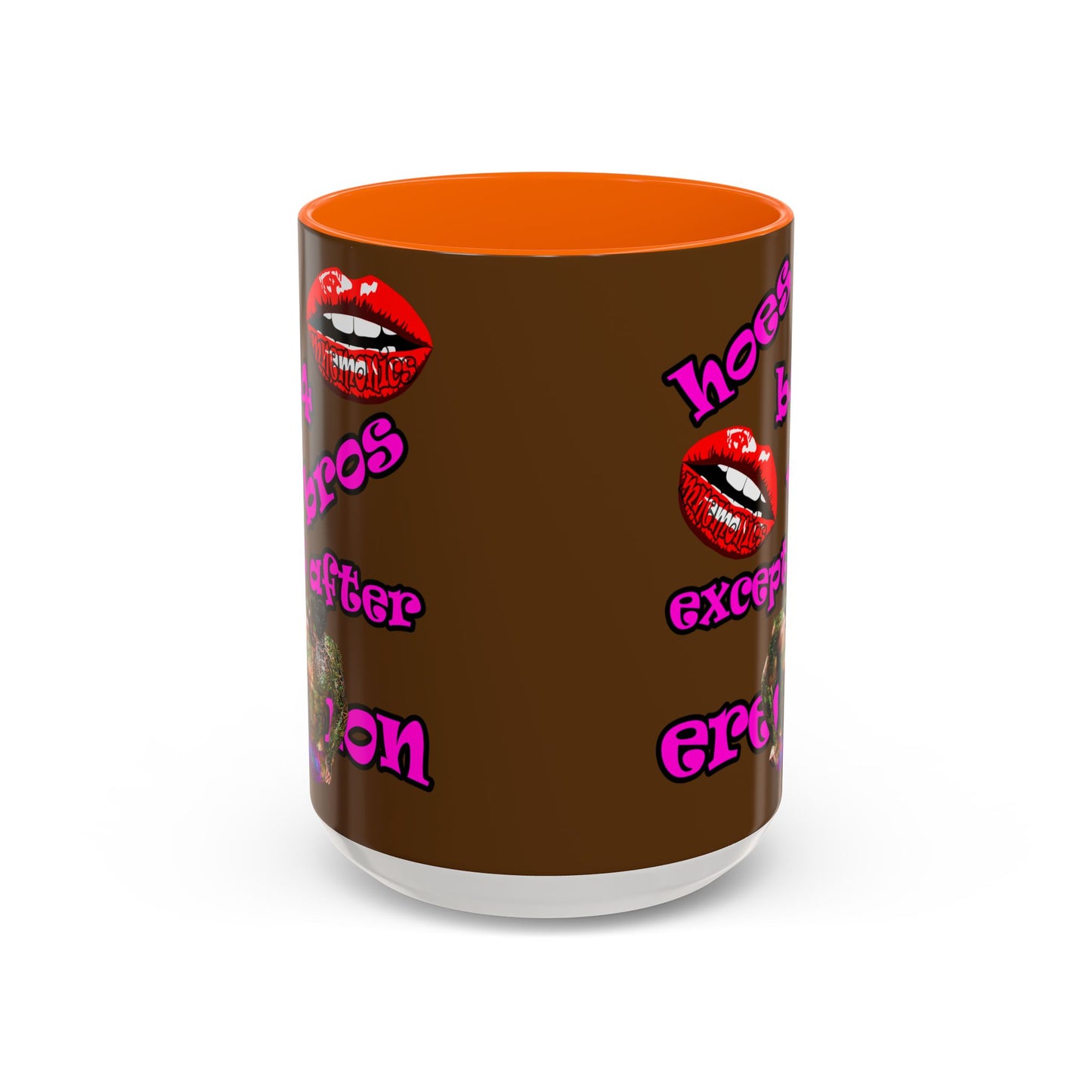 hoes b4 bros - Accent Mug (brown)