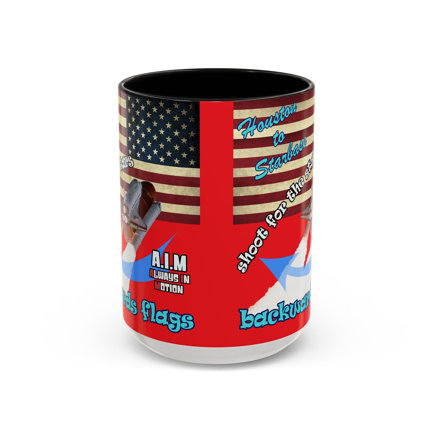 shoot for the stars - Accent Mug (red)