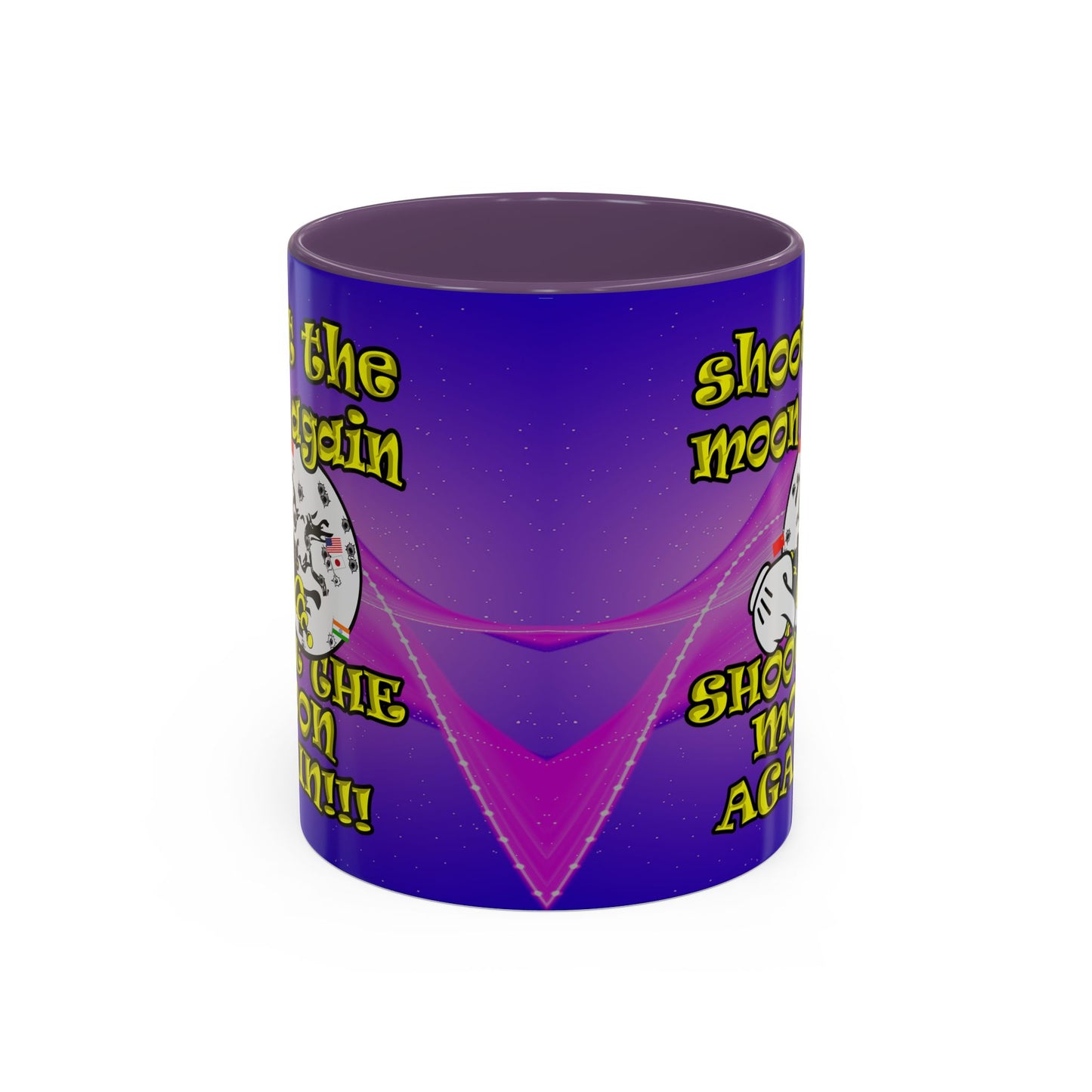 shoot the moon again - Accent Mug (purple-pink wave)