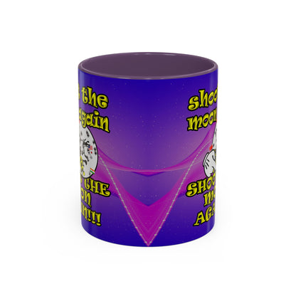 shoot the moon again - Accent Mug (purple-pink wave)