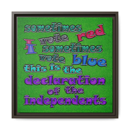 declaration of the independents - framed canvas art (green turf)