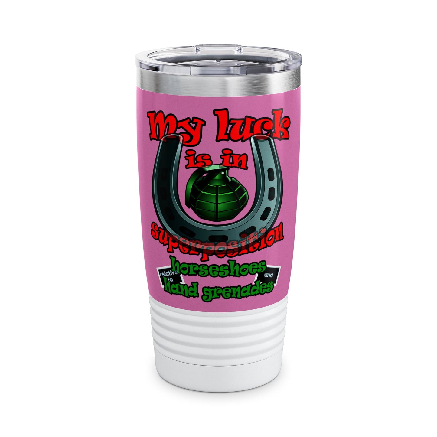 my luck - Ringneck Tumbler, 20oz (light pink)