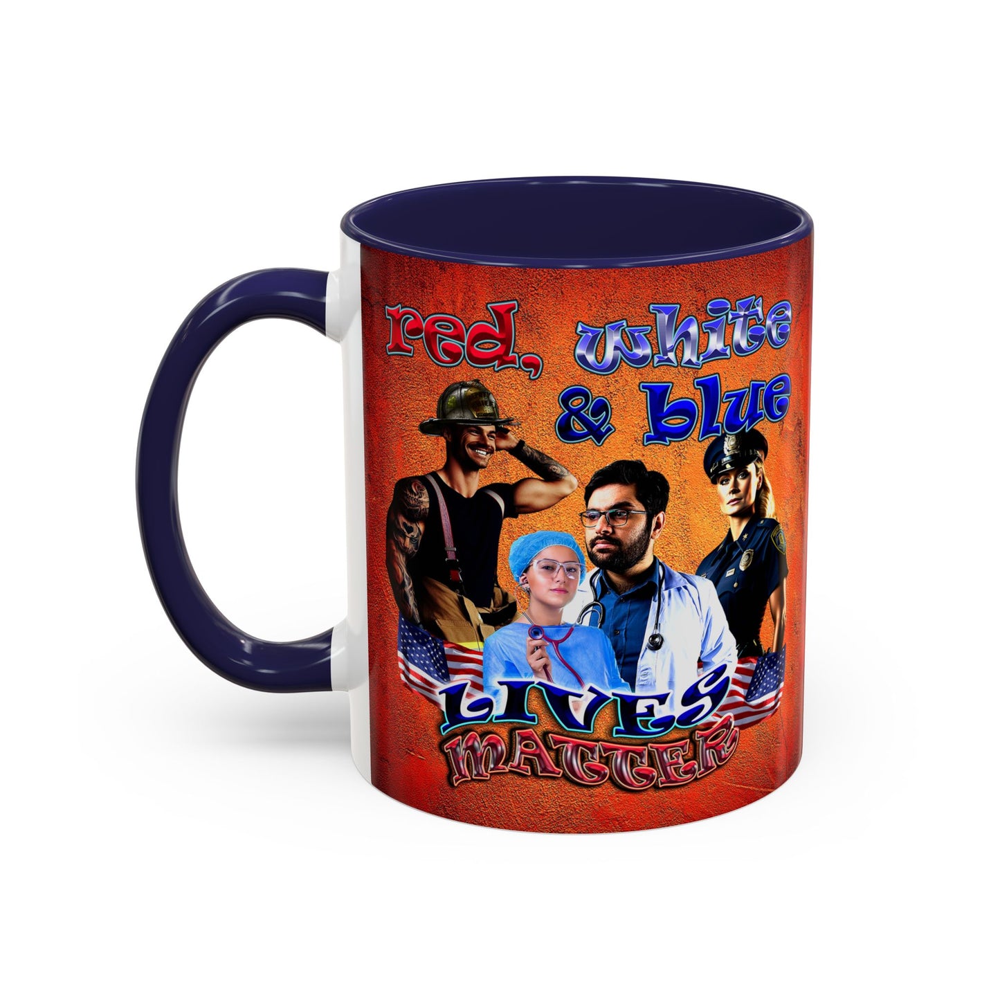 rw&b lives matter - Accent Mug (burnt orange)