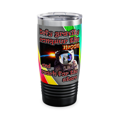 defy conquer reach - Ringneck Tumbler, 20oz (rainbow split)