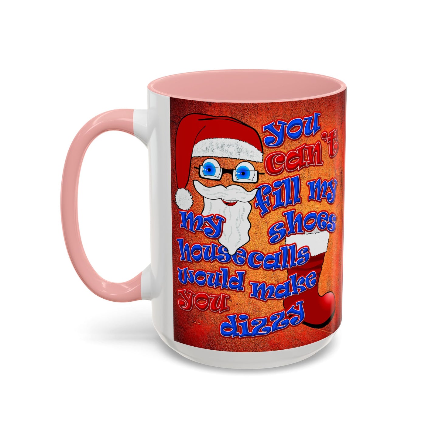 santa's shoes - Accent Mug (burnt orange)
