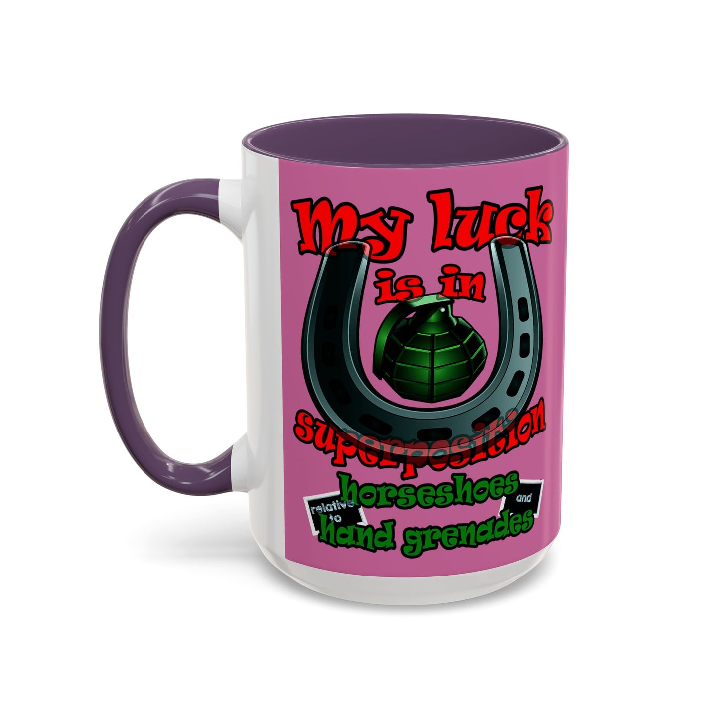 my luck - Accent Mug (light pink)