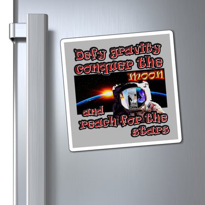 defy conquer reach - Magnets - (light grey)