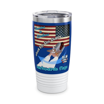 shoot for the stars - Ringneck Tumbler, 20oz (dark blue)
