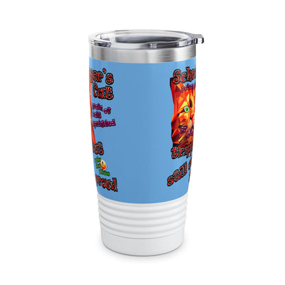 schrodinger's cat - Ringneck Tumbler, 20oz (light blue)