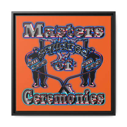 em cee squared - framed canvas art (orange)