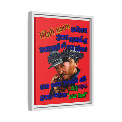 high noon - framed canvas art (red)
