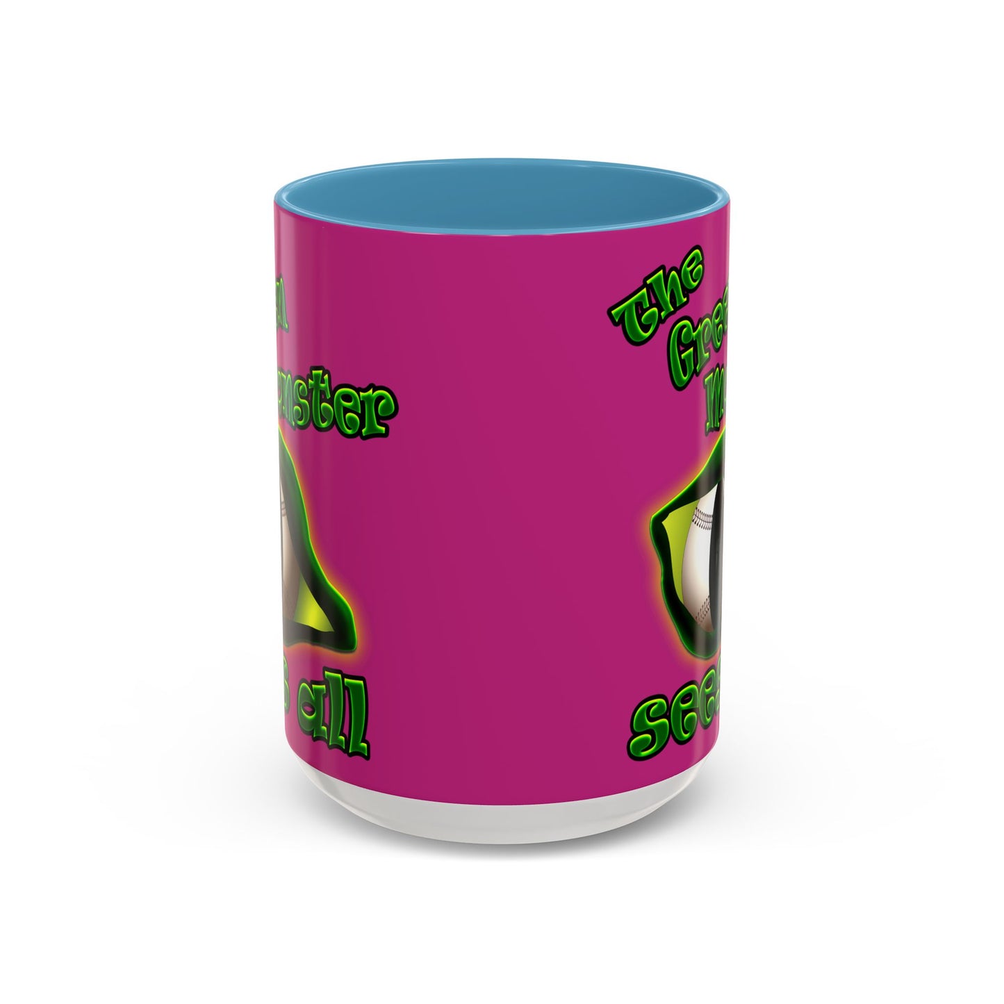 green monster - Accent Mug (pink)