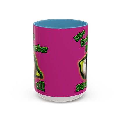 green monster - Accent Mug (pink)