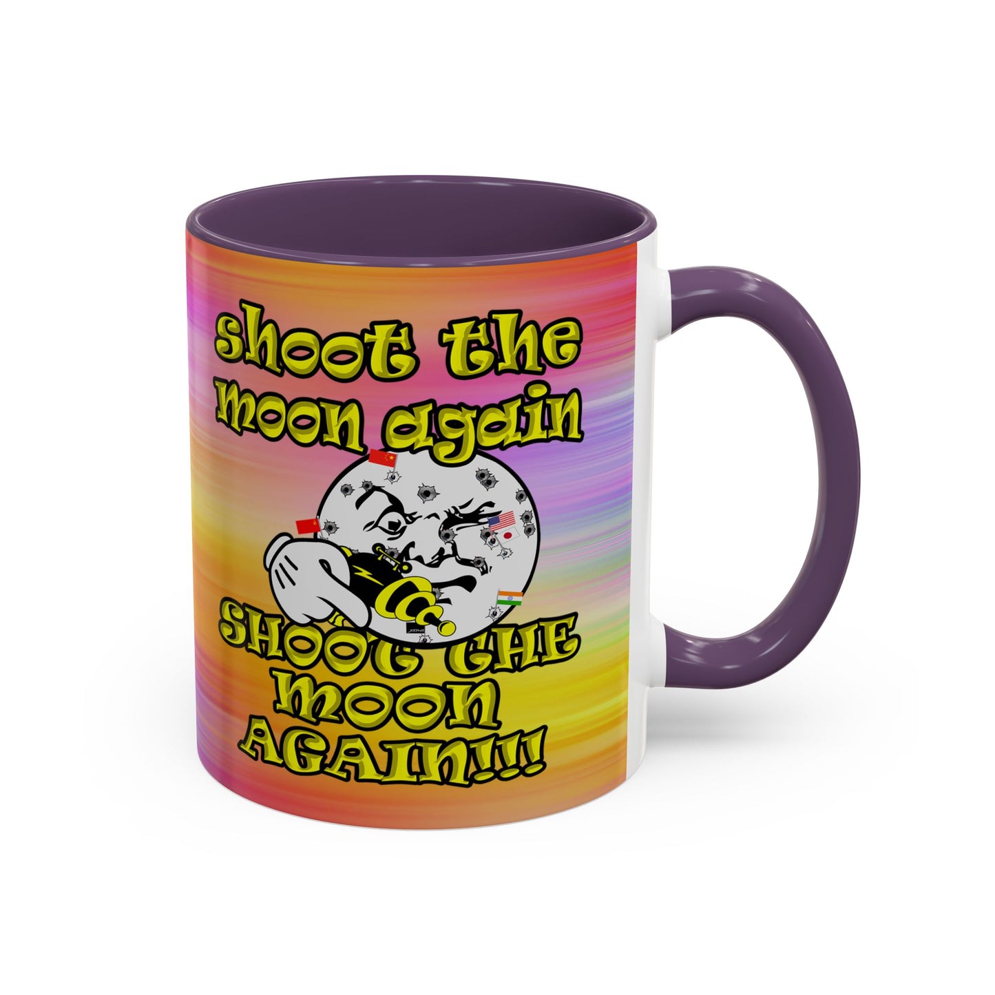shoot the moon again - Accent Mug (color blur)