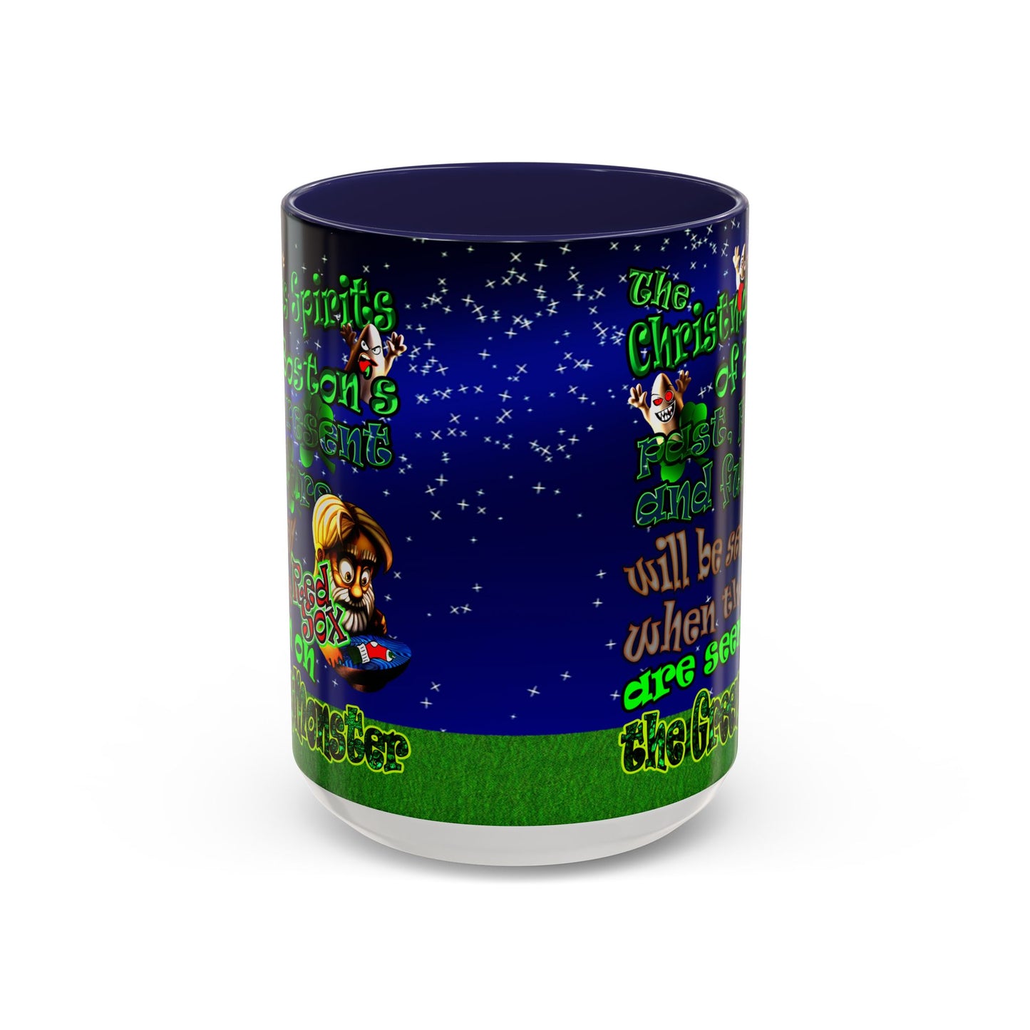 christmas spirits of boston - Accent Mug ('snoops' background)