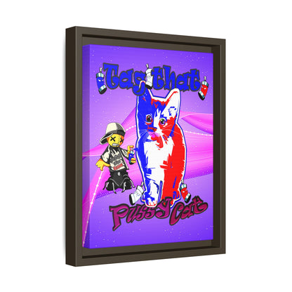 tag that - framed canvas art (purple-pink wave)