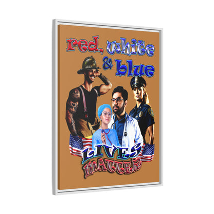 rw&b lives matter - framed canvas art (light brown)