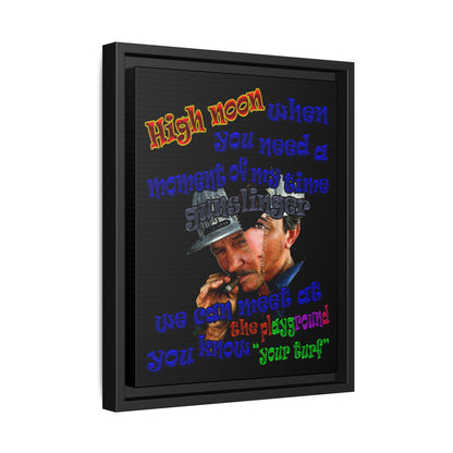 high noon - framed canvas art (black)