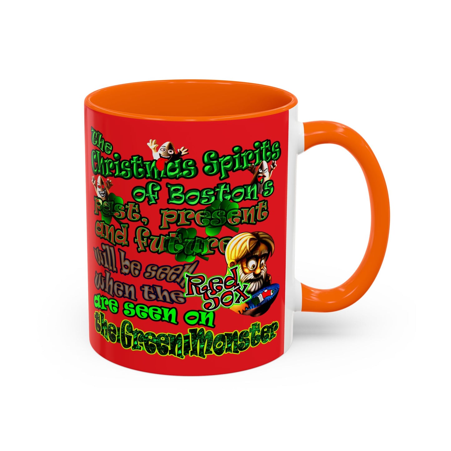 christmas spirits of boston - Accent Mug (red)