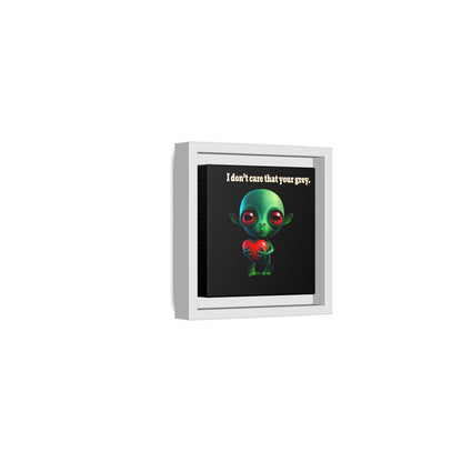I don't care that your grey - framed canvas art (black)