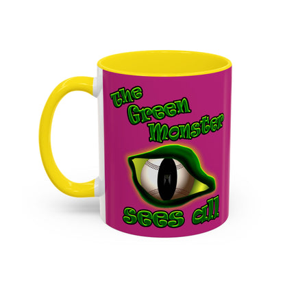green monster - Accent Mug (pink)