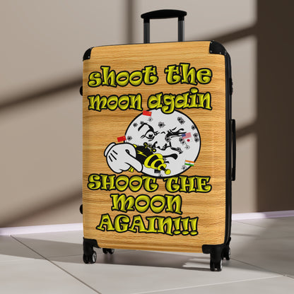 shoot the moon again - Suitcase (butterscotch wood finish)