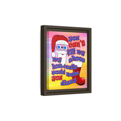 santa's shoes - framed canvas art (color blur)